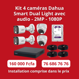 Kit 4 caméras Dahua 2MP