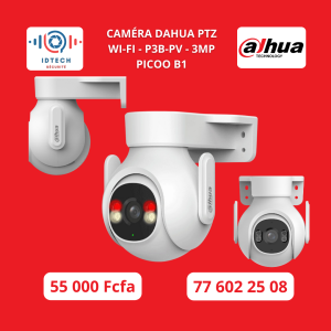 Caméra DAHUA PTZ Wi-Fi - P3B-PV - 3MP PICOO B1