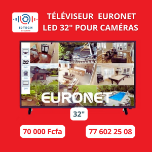 Téléviseur EURONET 32” SMART LED – Idéal pour Divertissement & Sécurité